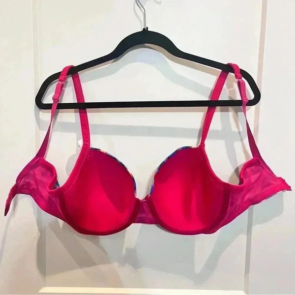 Jasmine & Ginger Underwire Bra Blue Plaid with Pink Lining 36DD / 36E NWT - Picture 5 of 7